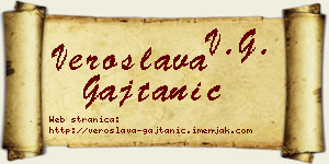 Veroslava Gajtanić vizit kartica